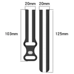 20mm Butterfly Buckle Two-Color Silicone Watch Band - Image 6