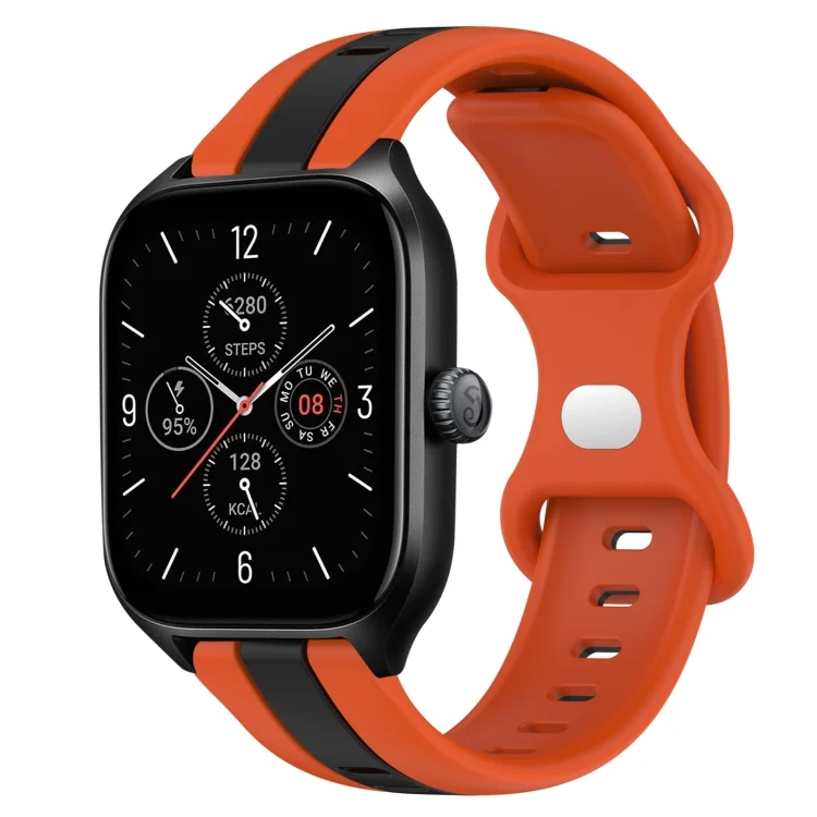 SYA002092801A.webp 20mm Butterfly Buckle Two-Color Silicone Watch Band - Image 1