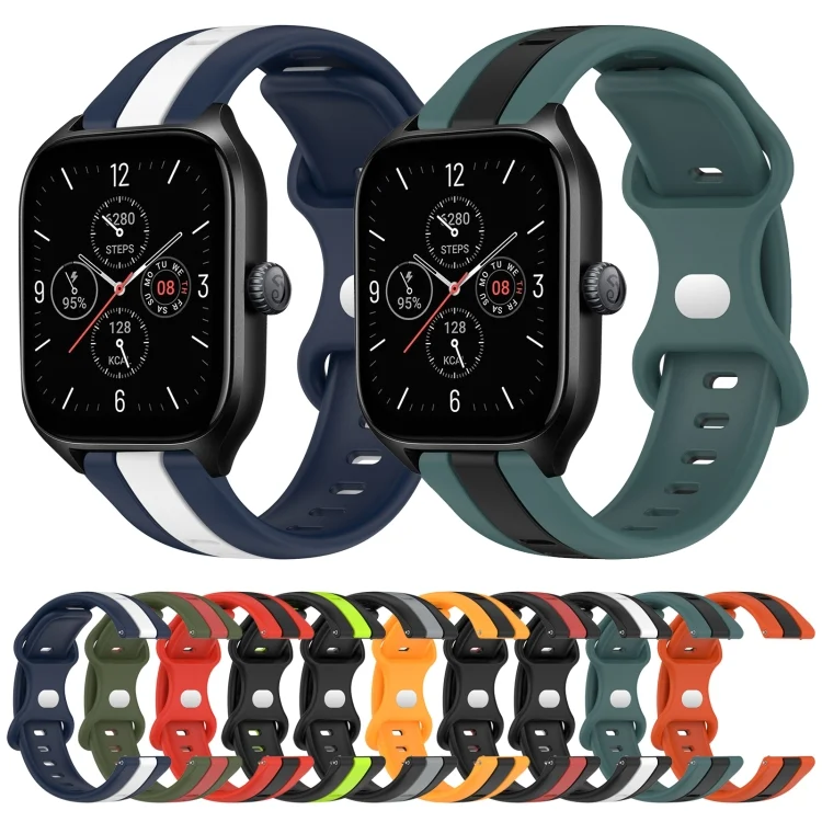 SYA002092801_B1.webp 20mm Butterfly Buckle Two-Color Silicone Watch Band - Image 2