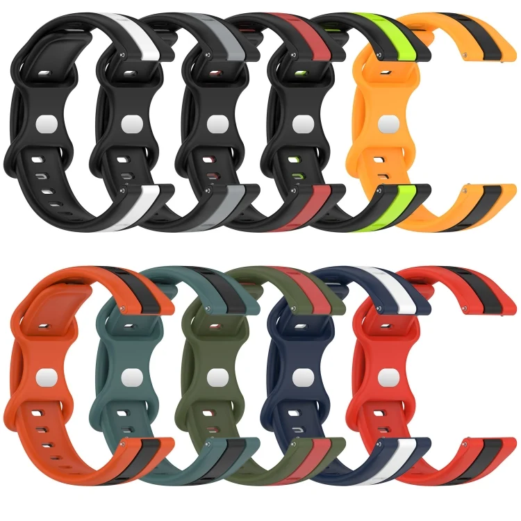 SYA002093001_B3.webp 20mm Butterfly Buckle Two-Color Silicone Watch Band - Image 4