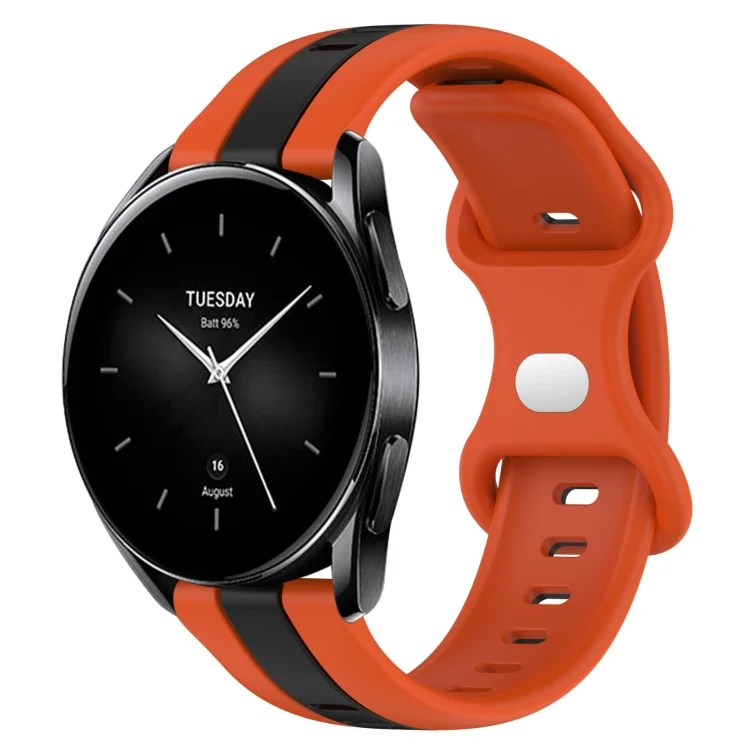 22mm Butterfly Buckle Two-Color Silicone Watch Band