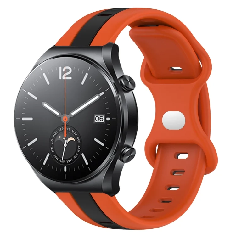 22mm Butterfly Buckle Two-Color Silicone Watch Band