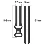 22mm Butterfly Buckle Two-Color Silicone Watch Band - Image 6