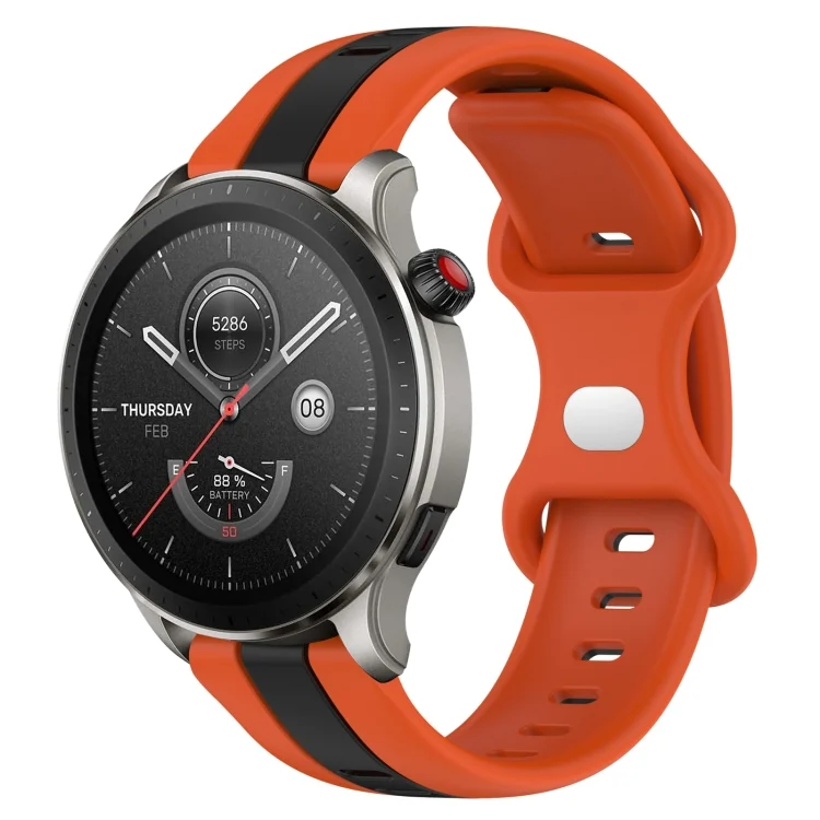 22mm Butterfly Buckle Two-Color Silicone Watch Band