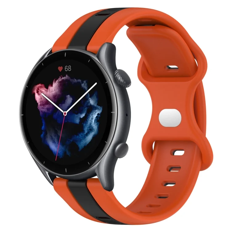 22mm Butterfly Buckle Two-Color Silicone Watch Band