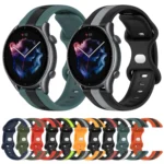 22mm Butterfly Buckle Two-Color Silicone Watch Band - Image 2