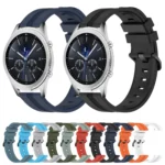 22mm Concave Striped Slicone Watch Band - Image 2
