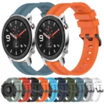 22mm Concave Striped Slicone Watch Band - Image 2