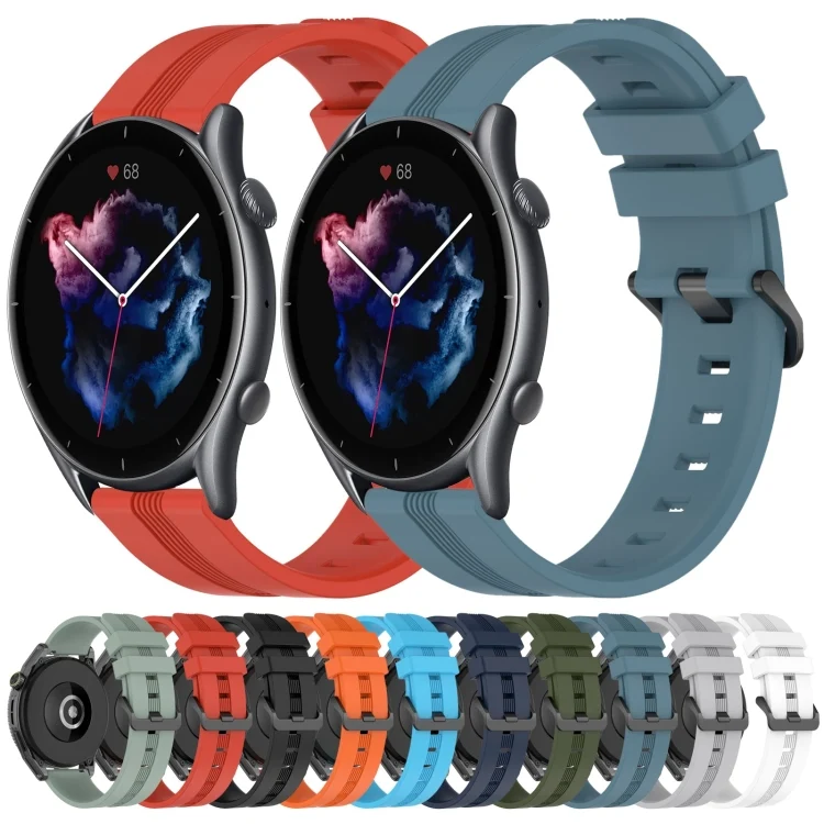 SYA002095103_B1.webp 22mm Concave Striped Slicone Watch Band - Image 2