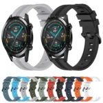 20mm Concave Striped Slicone Watch Band - Image 2