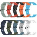 20mm Concave Striped Slicone Watch Band - Image 4