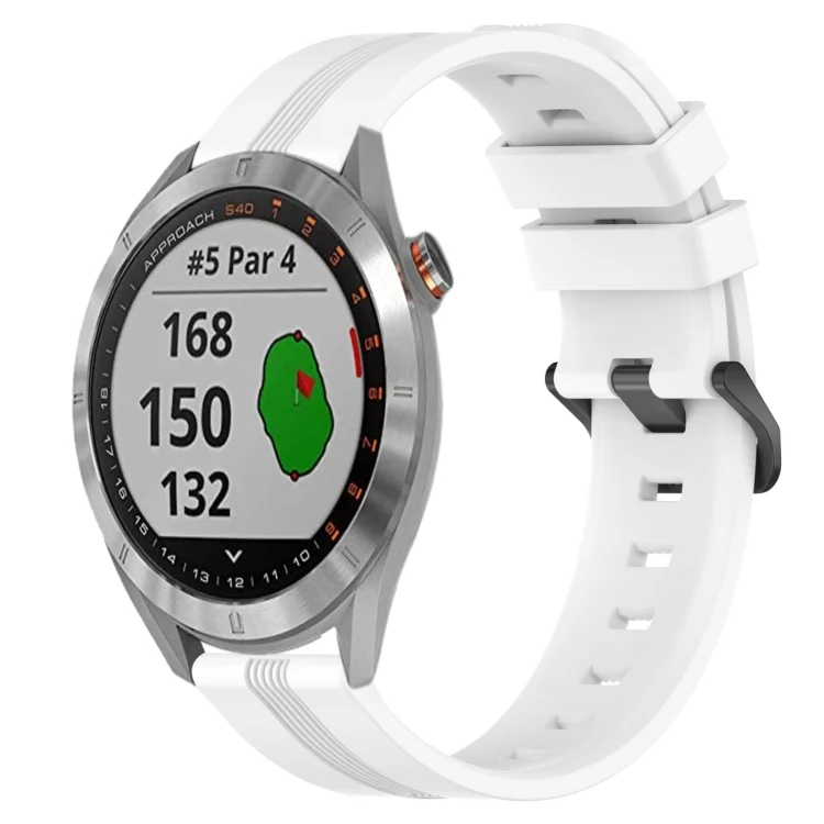 SYA002095603A.webp 20mm Concave Striped Slicone Watch Band - Image 1