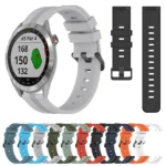 20mm Concave Striped Slicone Watch Band - Image 2