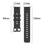 20mm Concave Striped Slicone Watch Band - Image 5