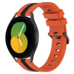20mm Vertical Two-Color Silicone Watch Band