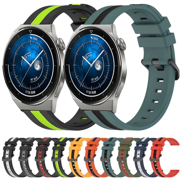 SYA002100803_B1.webp 22mm Vertical Two-Color Silicone Watch Band - Image 2