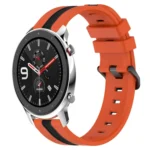 22mm Vertical Two-Color Silicone Watch Band
