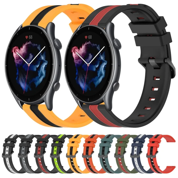 SYA002100903_B1.webp 22mm Vertical Two-Color Silicone Watch Band - Image 2