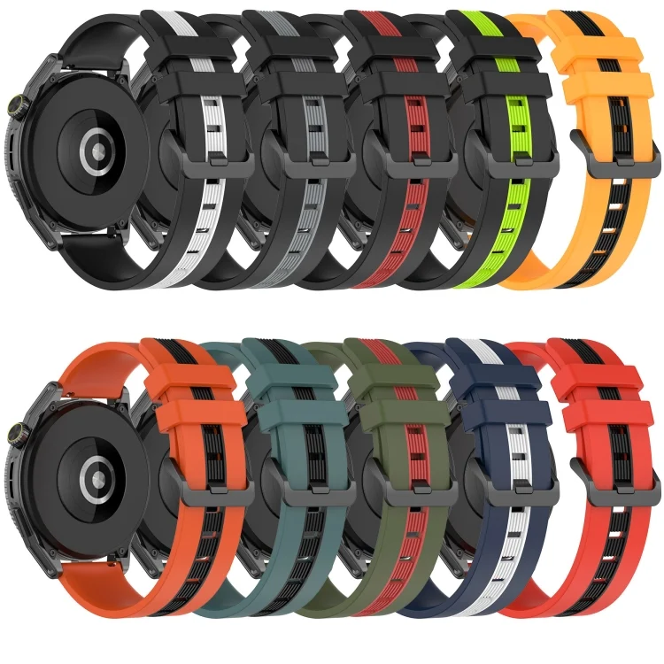 SYA002100903_B2.webp 22mm Vertical Two-Color Silicone Watch Band - Image 3