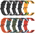 22mm Vertical Two-Color Silicone Watch Band - Image 4