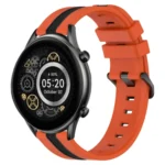 22mm Vertical Two-Color Silicone Watch Band
