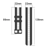 22mm Vertical Two-Color Silicone Watch Band - Image 7