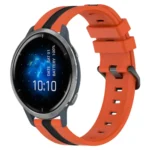 22mm Vertical Two-Color Silicone Watch Band