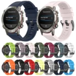 22mm Quick-Release Solid Color Silicone Watch Band - Image 2