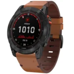 22mm Leather Quick-Release Metal Buckle Watch Band