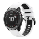 22mm Two-Color Silicone Quick-Release Metal Buckle Watch Band