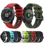 22mm Two-Color Silicone Quick-Release Metal Buckle Watch Band - Image 2