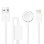 For Apple Watch Series & iPhone 2 in 1 USB Magnetic Charging Cable 1.2m