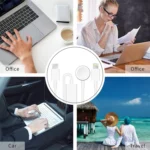 For Apple Watch Series & iPhone 2 in 1 USB Magnetic Charging Cable 1.2m - Image 5