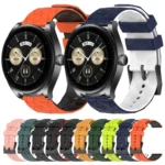 22mm Football Pattern Two-Color Silicone Watch Band - Image 2