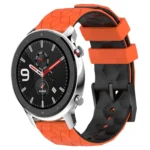 22mm Football Texture Two-Color Silicone Watch Band