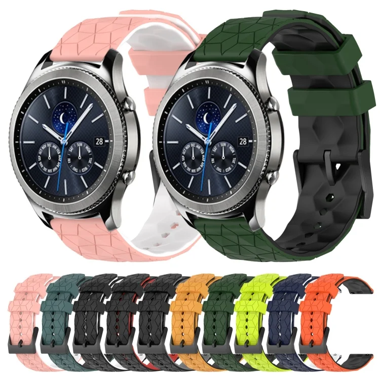 SYA002119203_B1.webp 22mm Football Pattern Two-Color Silicone Watch Band - Image 2