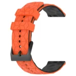 22mm Football Pattern Two-Color Silicone Watch Band - Image 8