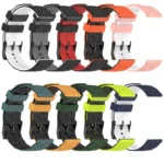 22mm Football Pattern Two-Color Silicone Watch Band - Image 4