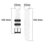 22mm Football Pattern Two-Color Silicone Watch Band - Image 7
