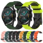 20mm Football Pattern Two-Color Silicone Watch Band - Image 2
