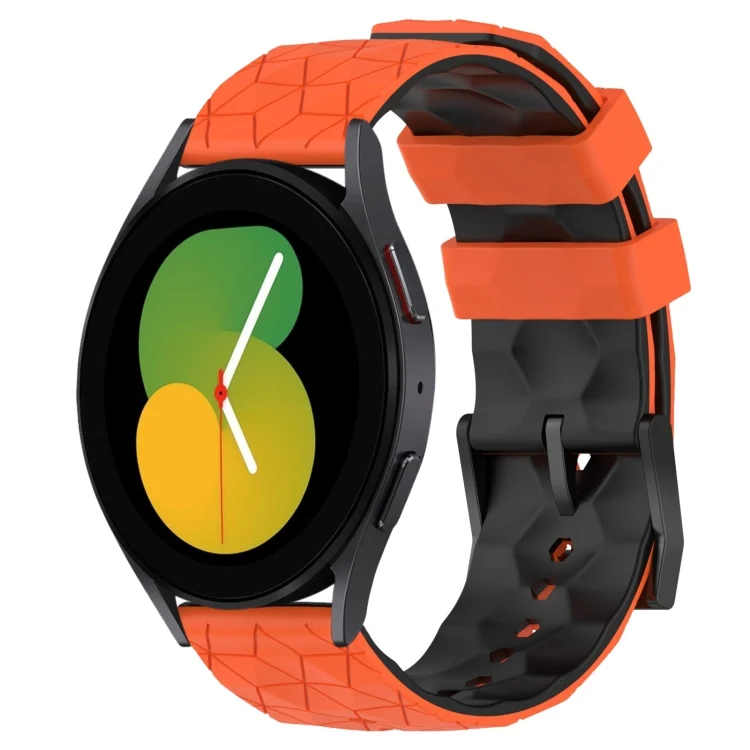 20mm Football Pattern Two-Color Silicone Watch Band