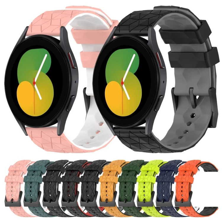 SYA002119701_B1.webp 20mm Football Pattern Two-Color Silicone Watch Band - Image 2