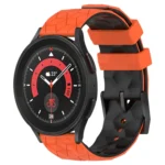 20mm Football Pattern Two-Color Silicone Watch Band
