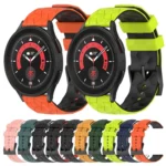 20mm Football Pattern Two-Color Silicone Watch Band - Image 2