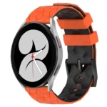 20mm Football Pattern Two-Color Silicone Watch Band