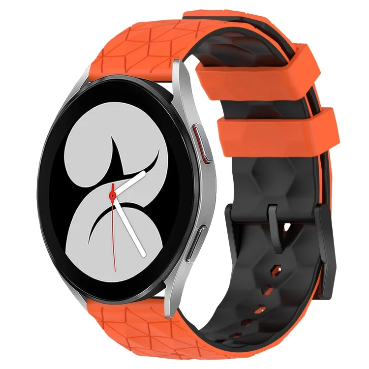 20mm Football Pattern Two-Color Silicone Watch Band