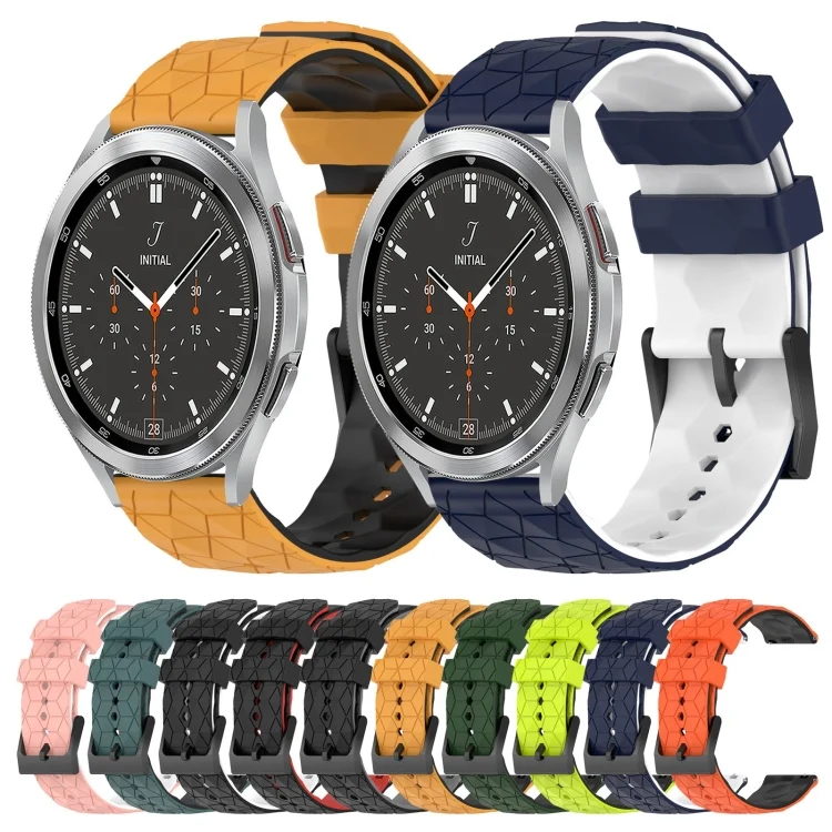 SYA002119707_B1.webp 20mm Football Pattern Two-Color Silicone Watch Band - Image 2