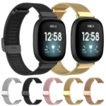 Integrated Milan Buckle Fine Mesh Metal Watch Band - Image 2