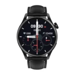 Q3 Max 1.36 inch Color Screen Smart Watch,Leather Strap,Support Heart Rate Monitoring / Blood Pressure Monitoring