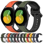 20mm Convex Loop Two-Color Silicone Watch Band - Image 2